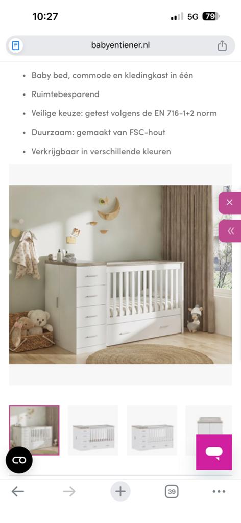 Combi Ledikant, Kinderen en Baby's, Ophalen, Zo goed als nieuw, Jongetje of Meisje