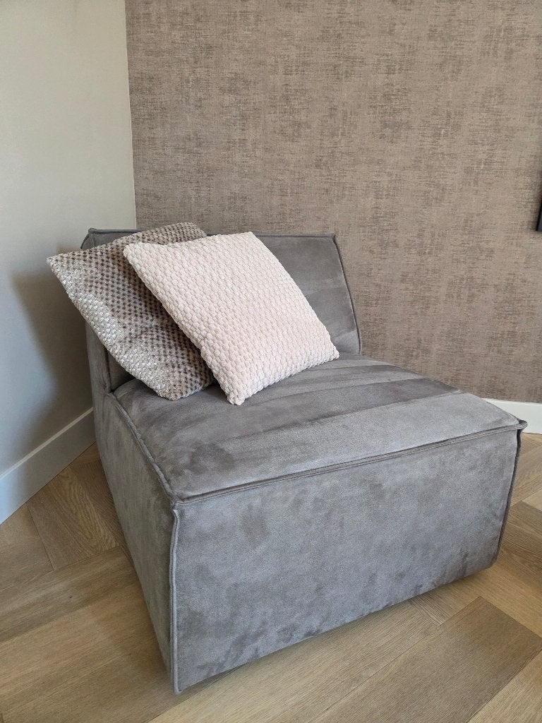 Fauteuil + poef Pronto, Ophalen, 75 tot 100 cm, Zo goed als nieuw, 50 tot 75 cm
