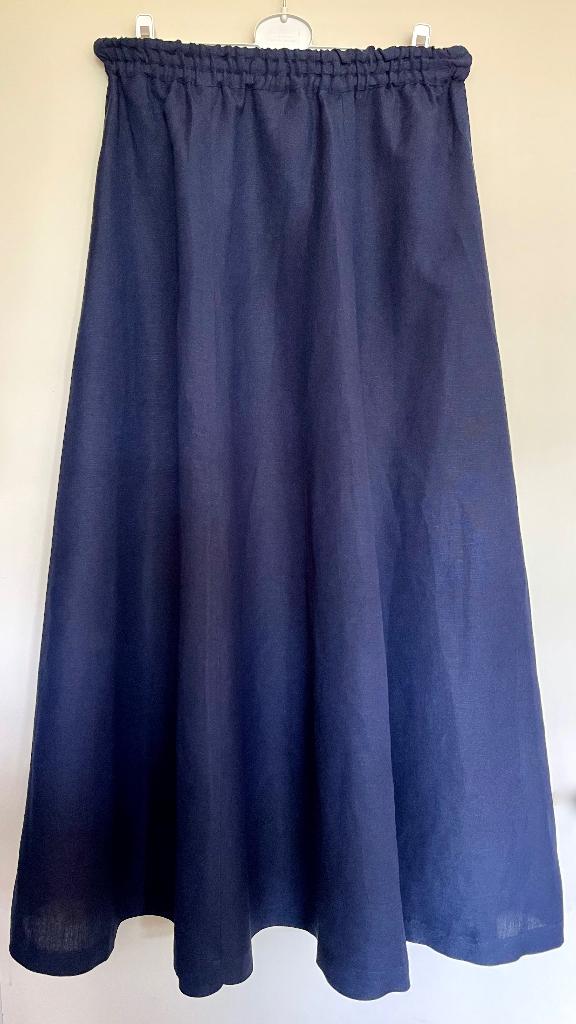 blauwe linnenmix maxi rok van Pulls, Maat 38/40 (M), Pulls, Blauw, Nieuw