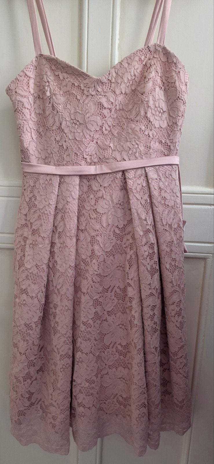 Roze Kanten Zijden Jurk - Maat 36/38 - Perfect voor Bruiloft, Kleding | Dames, Jurken, Ophalen of Verzenden, Zo goed als nieuw