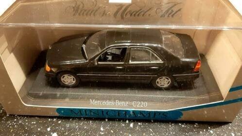 Minichamps Mercedes Benz C220 classic malachit zwart, Ophalen of Verzenden, Nieuw, Auto, MiniChamps