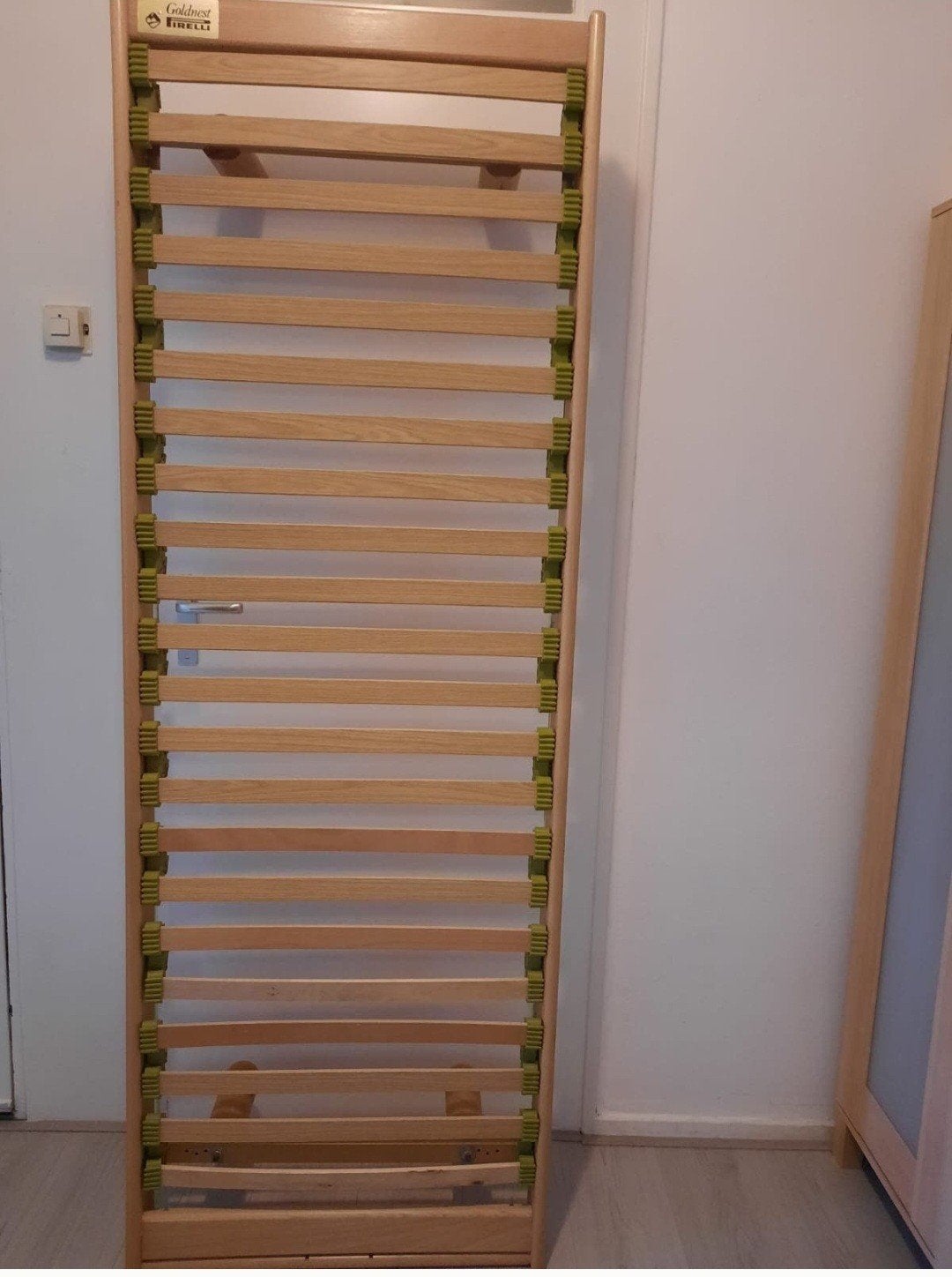 Pirelli bedbodem 2 x 1 persoon, Ophalen, Gebruikt, 200 cm, Hout
