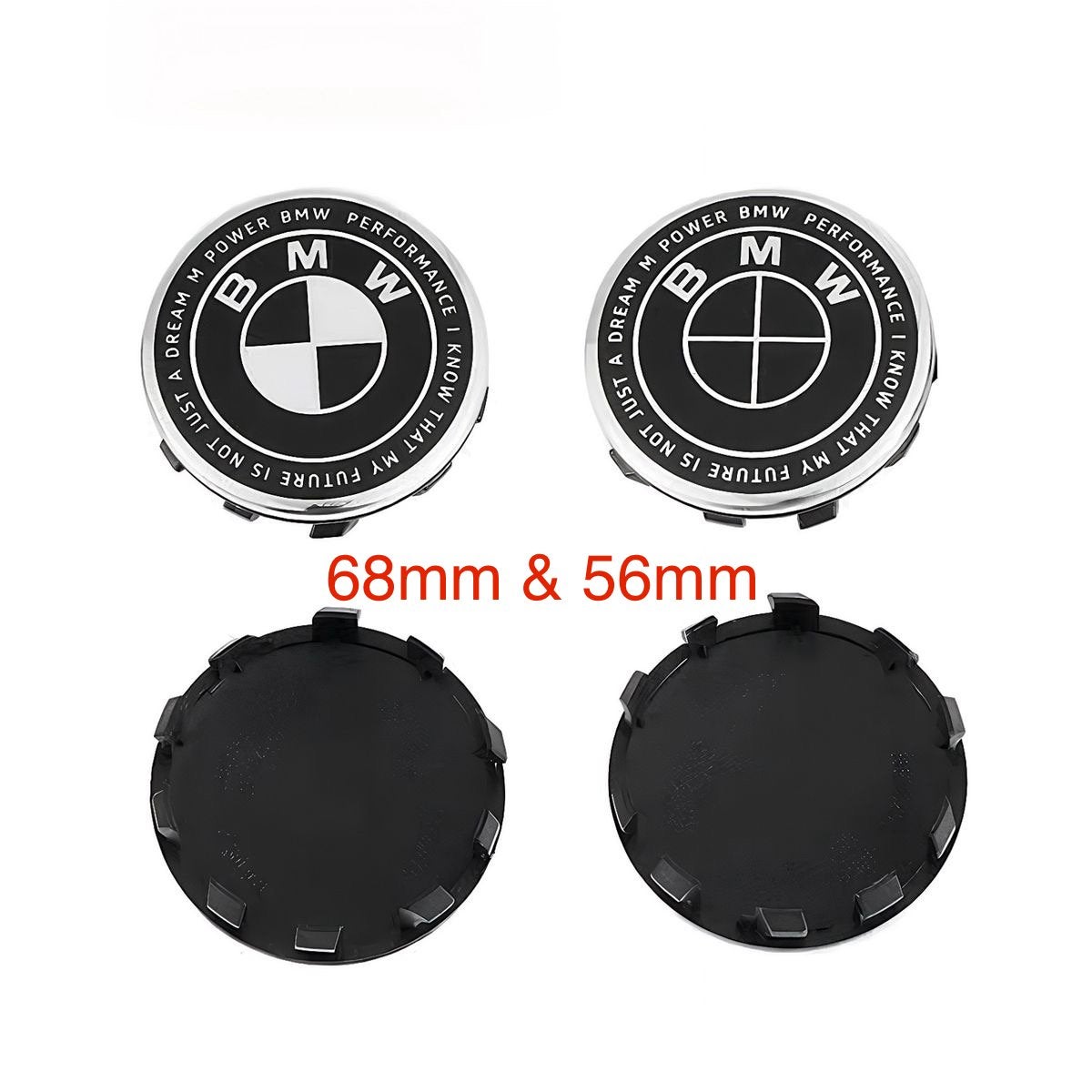 Bmw Naafdoppen. Limited Vol-Zwart-Wit 56 & 68mm. Nieuw!, Ophalen of Verzenden, Nieuw