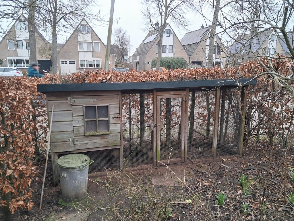 Kippenhok, afm: 2.9m x 0.8m x 1.3m, Tuin en Terras, Tuinhuizen, Ophalen of Verzenden, Gebruikt, 250 tot 500 cm