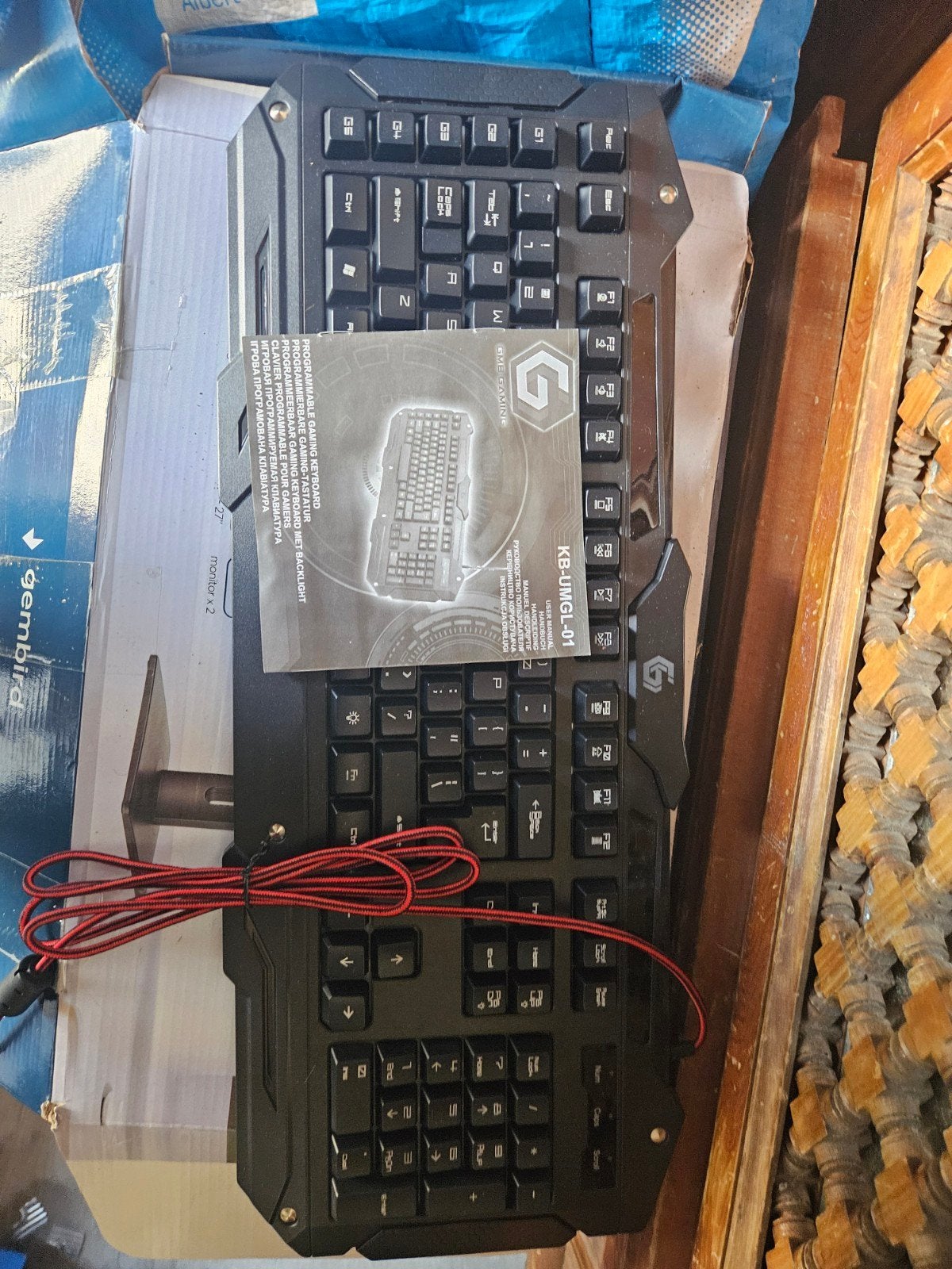 Gembird KB-UMGL-01 Gaming Toetsenbord met Backlight, Gembird, Ophalen of Verzenden, Zo goed als nieuw, Qwerty
