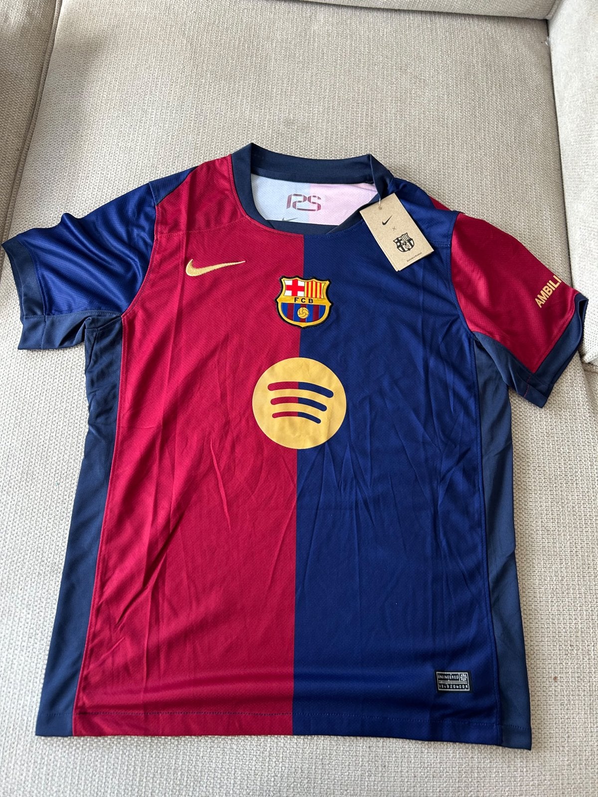 FC Barcelona Thuisshirt Lamine Yamal 19 Maat M Gesigneerd!, Ophalen of Verzenden, Nieuw, Shirt