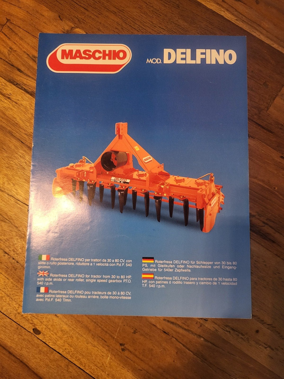 tractor folder MASCHIO DELFINO frees, Ophalen of Verzenden, Zo goed als nieuw