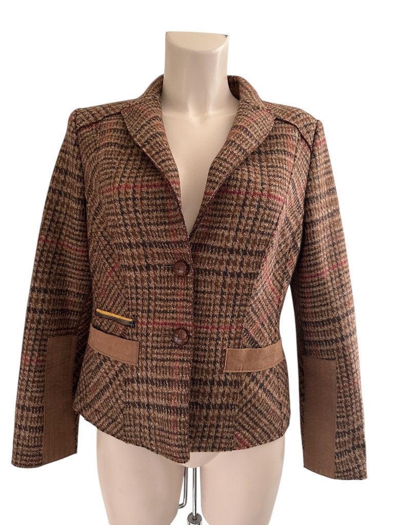 Marc Cain blazer M, Maat 38/40 (M), Bruin, Ophalen of Verzenden, Zo goed als nieuw