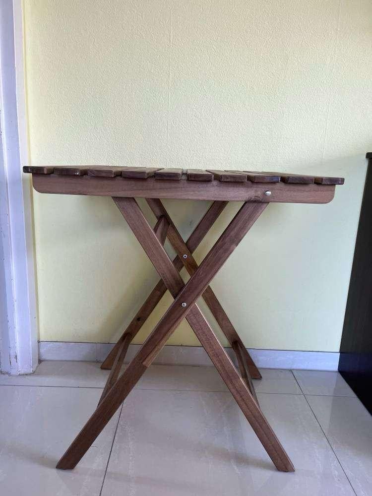 Outdoor foldable table, Ophalen, Zo goed als nieuw, Vierkant, Hout