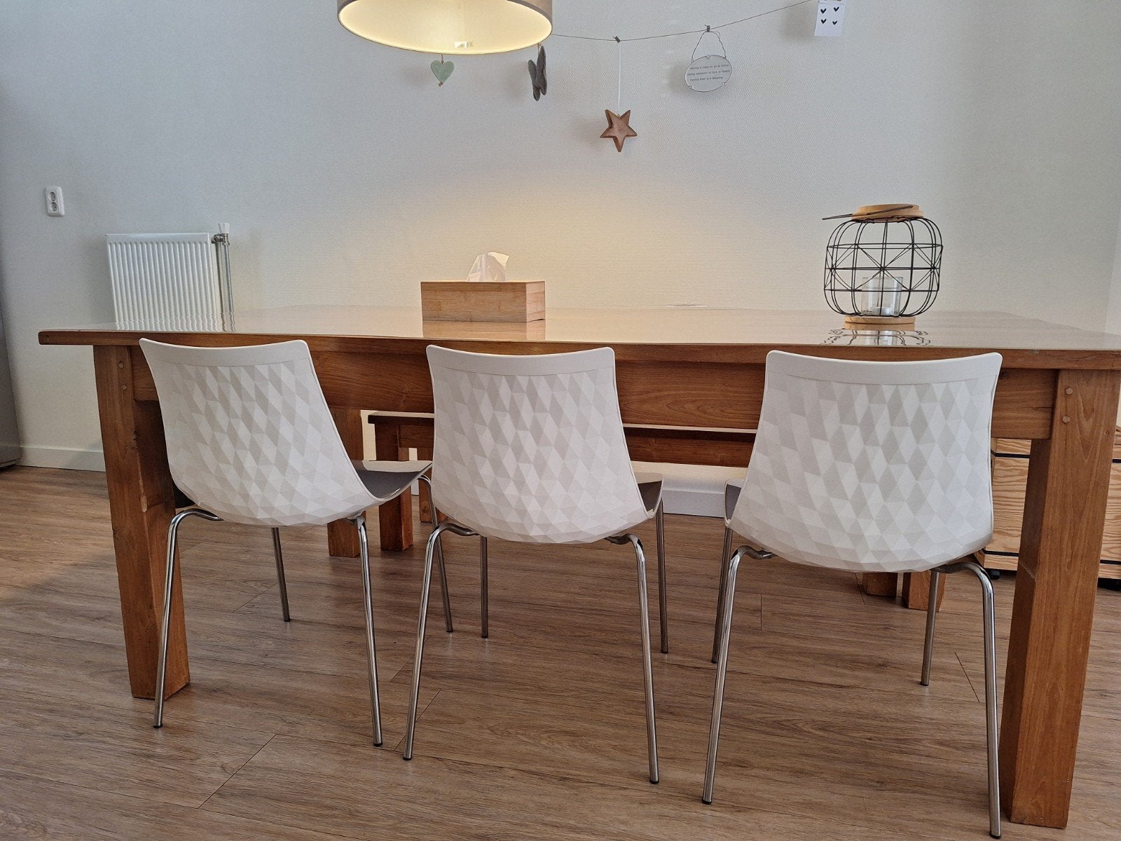 3x Calligaris Ice design kuipstoel - samen voor €25, Ophalen, Kunststof, Gebruikt, Drie