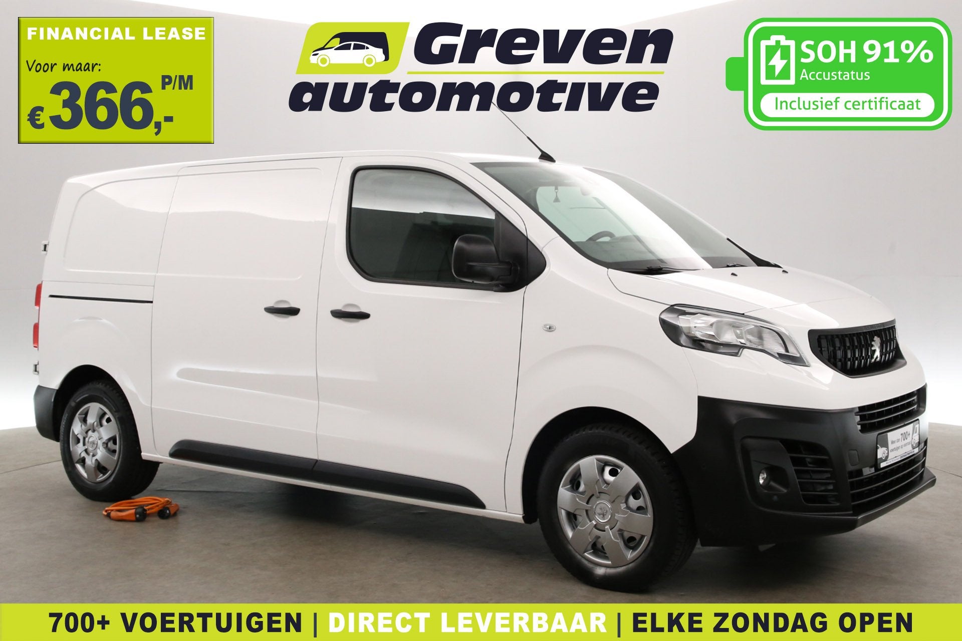Peugeot e-Expert 75 kWh L2H1 | Snelladen | SOH 91% | Airco |, Automaat, 136 pk, Gebruikt, Lichtsensor