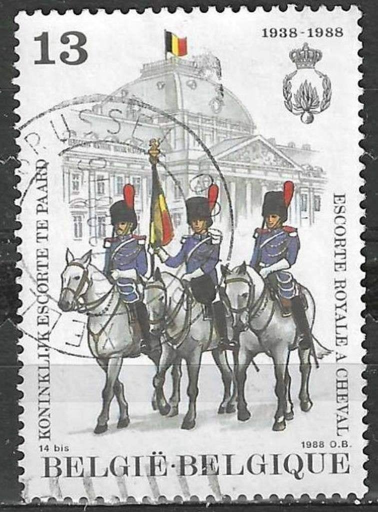 Belgie 1988 - Yvert/OBP 2308 - Escorte te Paard (ST), Verzenden, Gestempeld