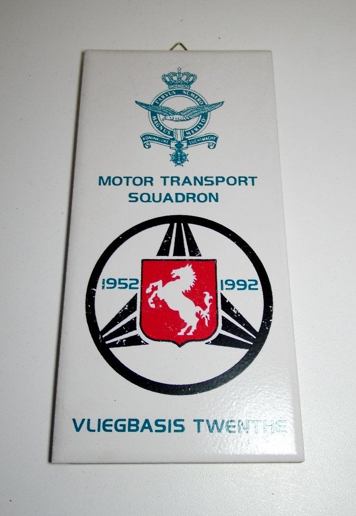 Tegeltje Motor Transport Squadron Vliegbasis Twenthe, Verzenden, Luchtmacht, Nederland, Overige typen