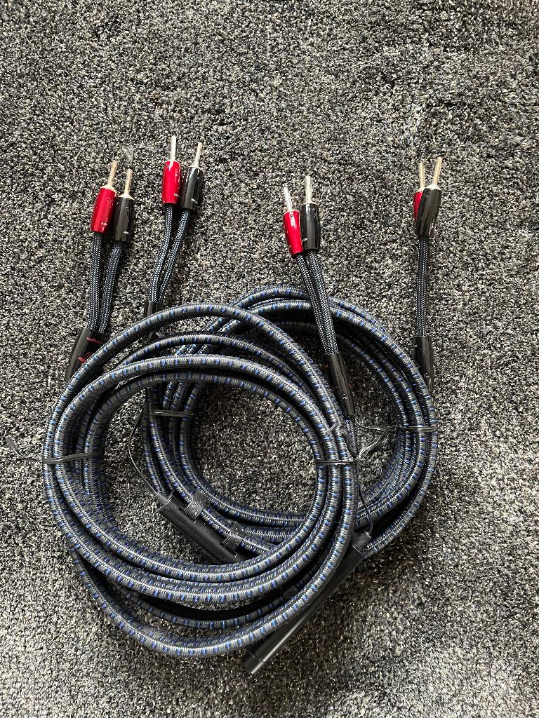 AudioQuest Gibraltar speakercable 3 meter, Ophalen of Verzenden, Gebruikt, 2 tot 5 meter, Luidsprekerkabel