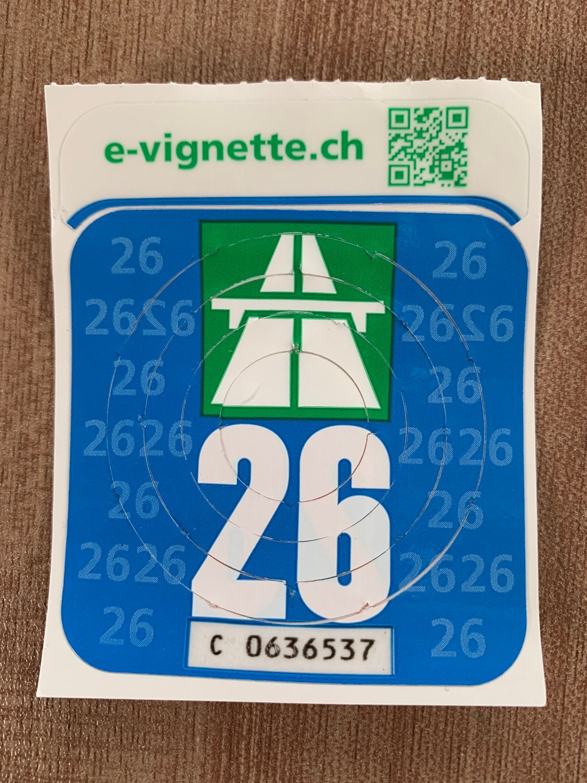 Autovignet voor zwirserland, Eén persoon