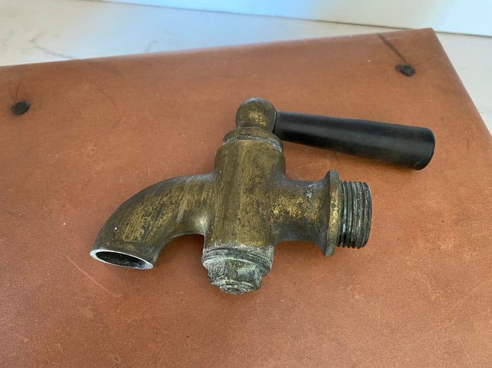 Vintage messing wijnvat kraan, Ophalen of Verzenden
