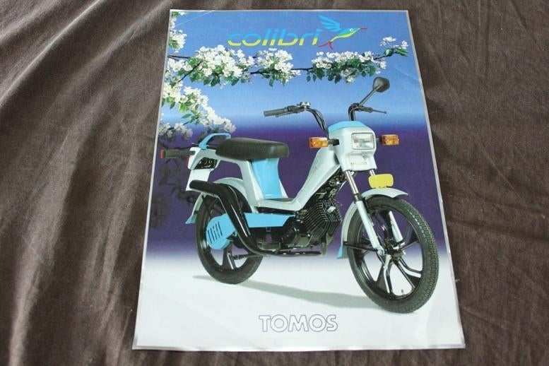 Tomos Colibri bromfiets verkoop folder, Ophalen of Verzenden, Gebruikt