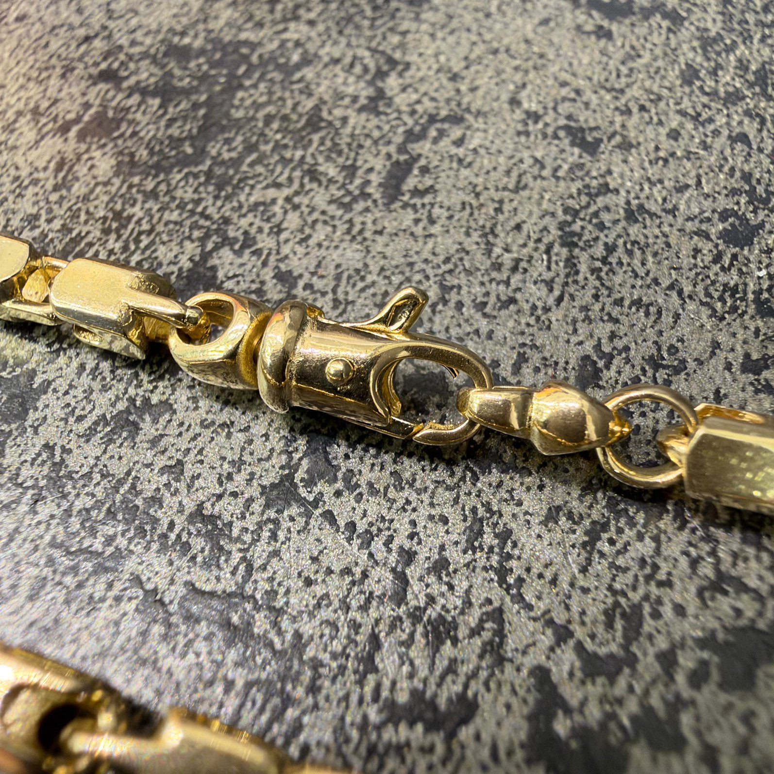 14k gouden ketting monte carlo schakel massief goud, Sieraden, Tassen en Uiterlijk, Ophalen of Verzenden, Zo goed als nieuw, Goud