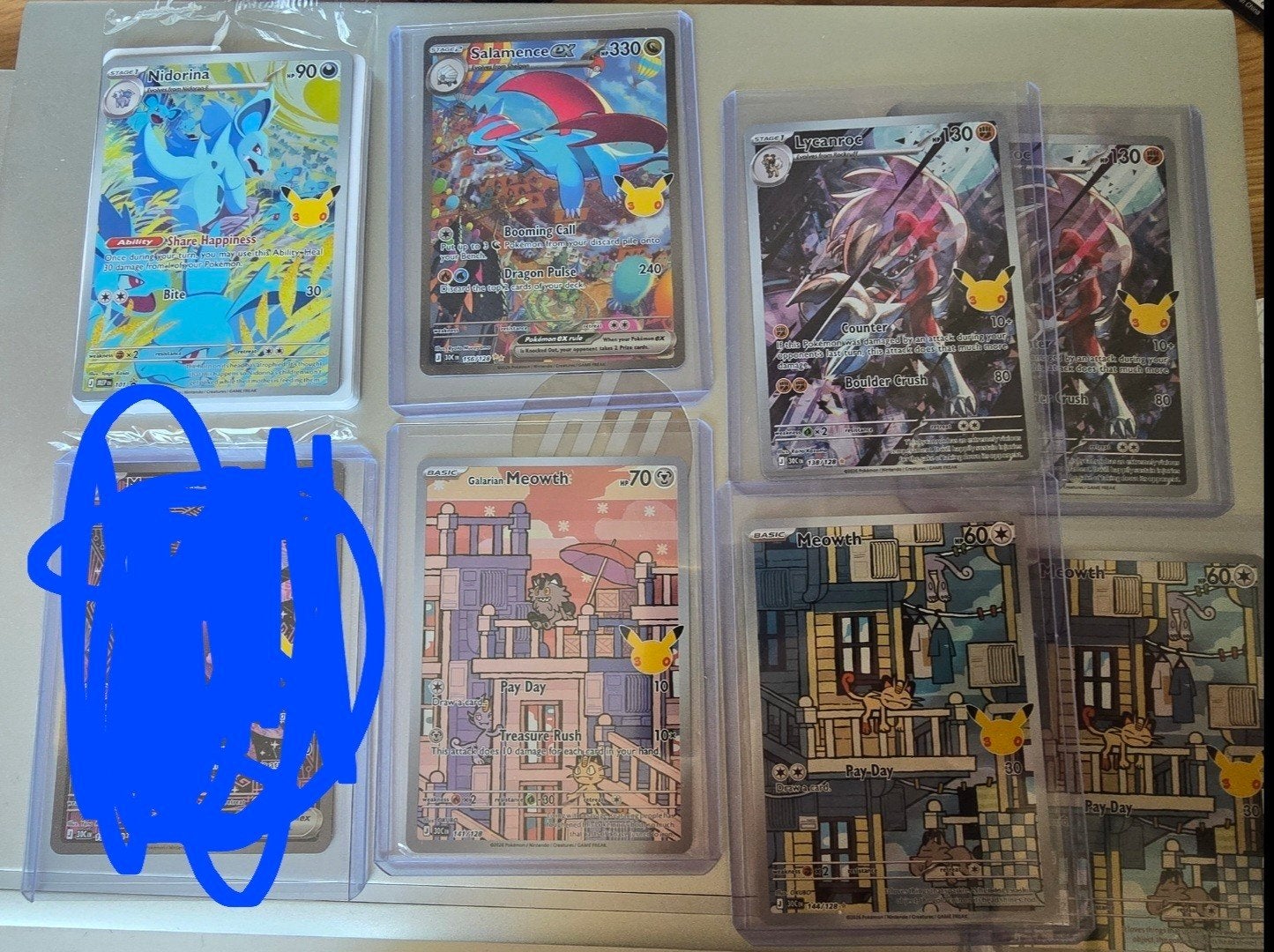 partij full art pokemon kaarten 30th celebration salamence, Ophalen of Verzenden, Meerdere kaarten