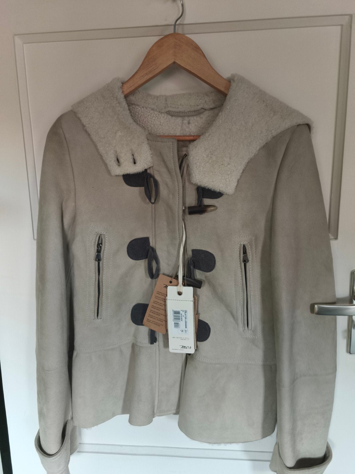 MCS Marlboro Classics Lammy Coat / Shearling Jas  xs/s, Beige, Nieuw, Ophalen of Verzenden, MCS Marlboro Classics