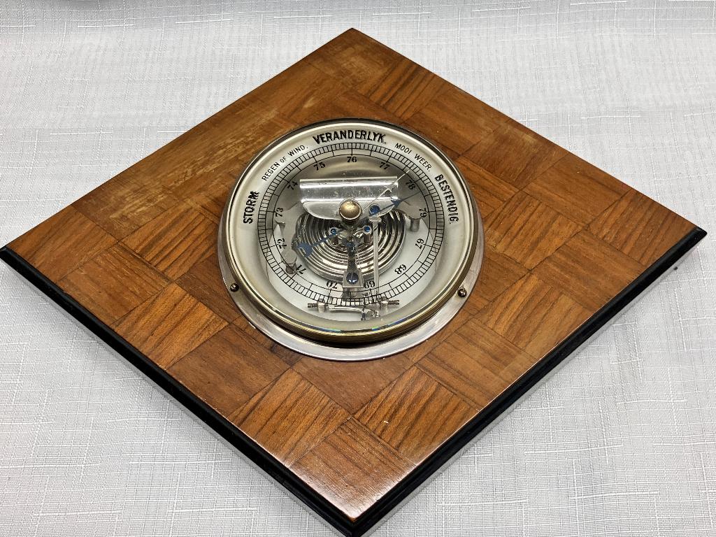 Art Deco barometer open binnenwerk goedwerkend ca 1935, Verzenden