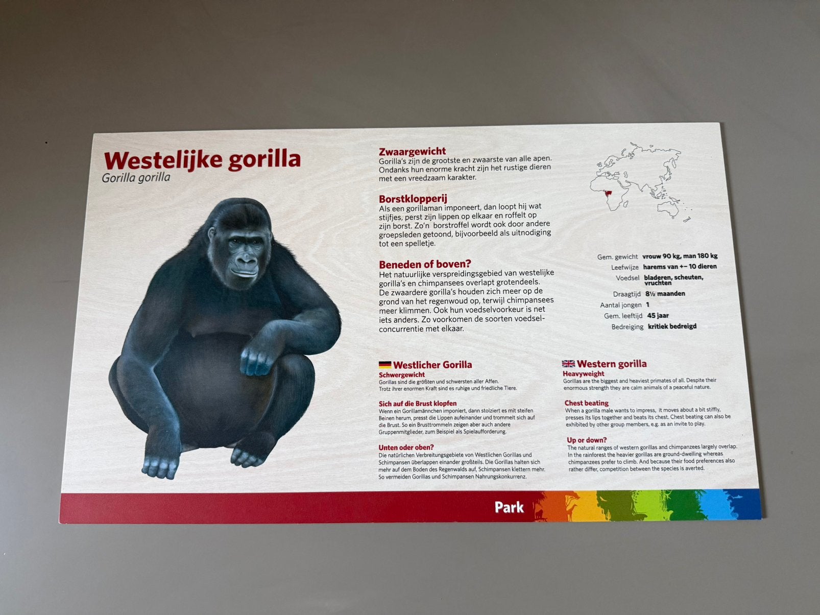 Burgers zoo bord replica, Ophalen of Verzenden, Zo goed als nieuw, Wanddecoratie