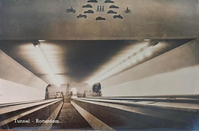 Rotterdam- Roltrappen tunnel, Verzenden, 1940 tot 1960, Ongelopen, Zuid-Holland