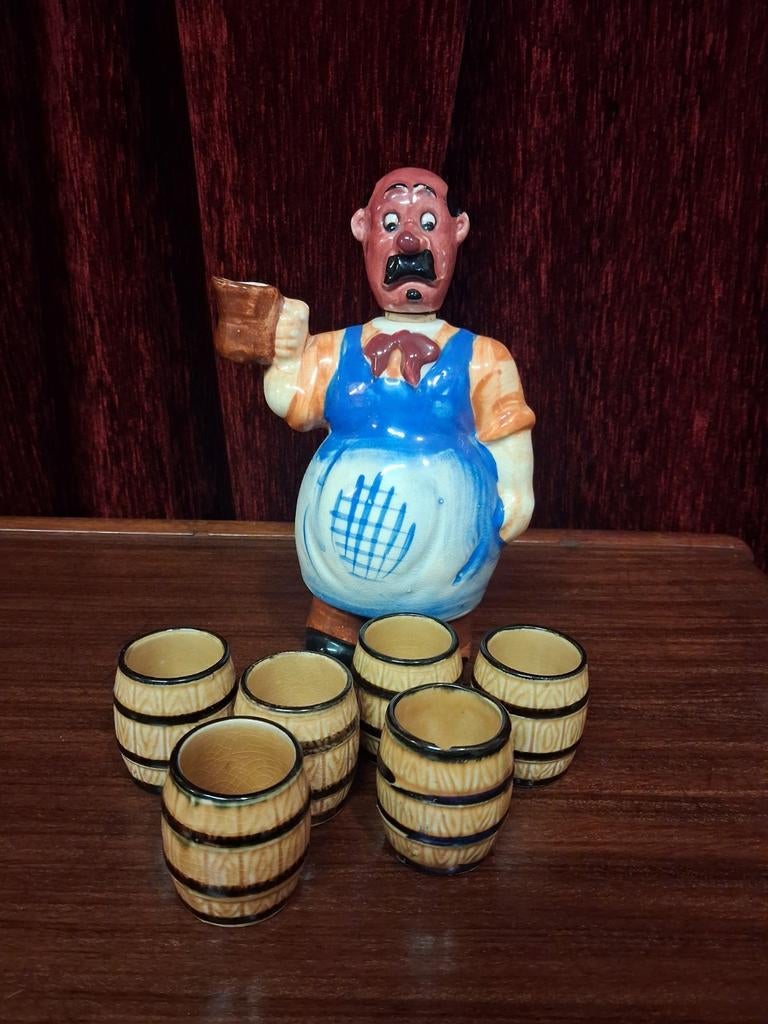 Vintage porselein drankhouder schenkkan, Ophalen of Verzenden