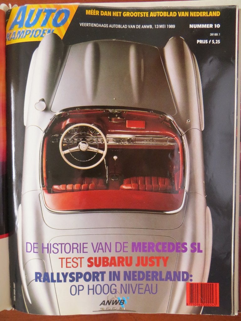 Autokampioen 10 1989 historie Mercedes-Benz SL, Subaru Justy, Ophalen of Verzenden, Nieuw, Mercedes