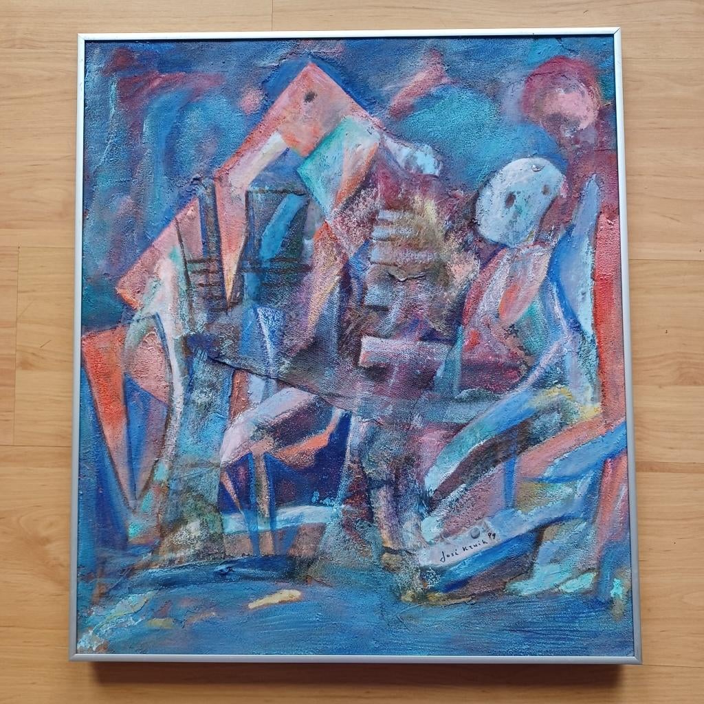 Schilderij José Kruik - Bezoek                         25vp, Ophalen of Verzenden