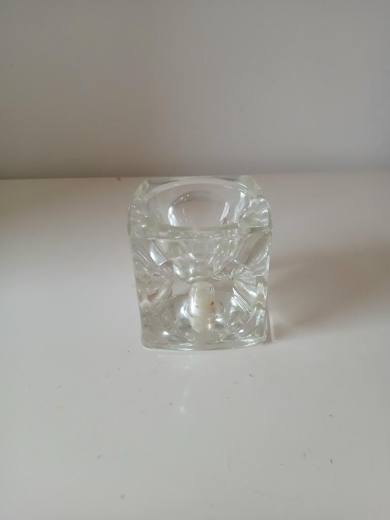 Sklo icecube kaarsenhouder vintage (Rudolf Jurniki), Ophalen of Verzenden, Zo goed als nieuw, Overige typen