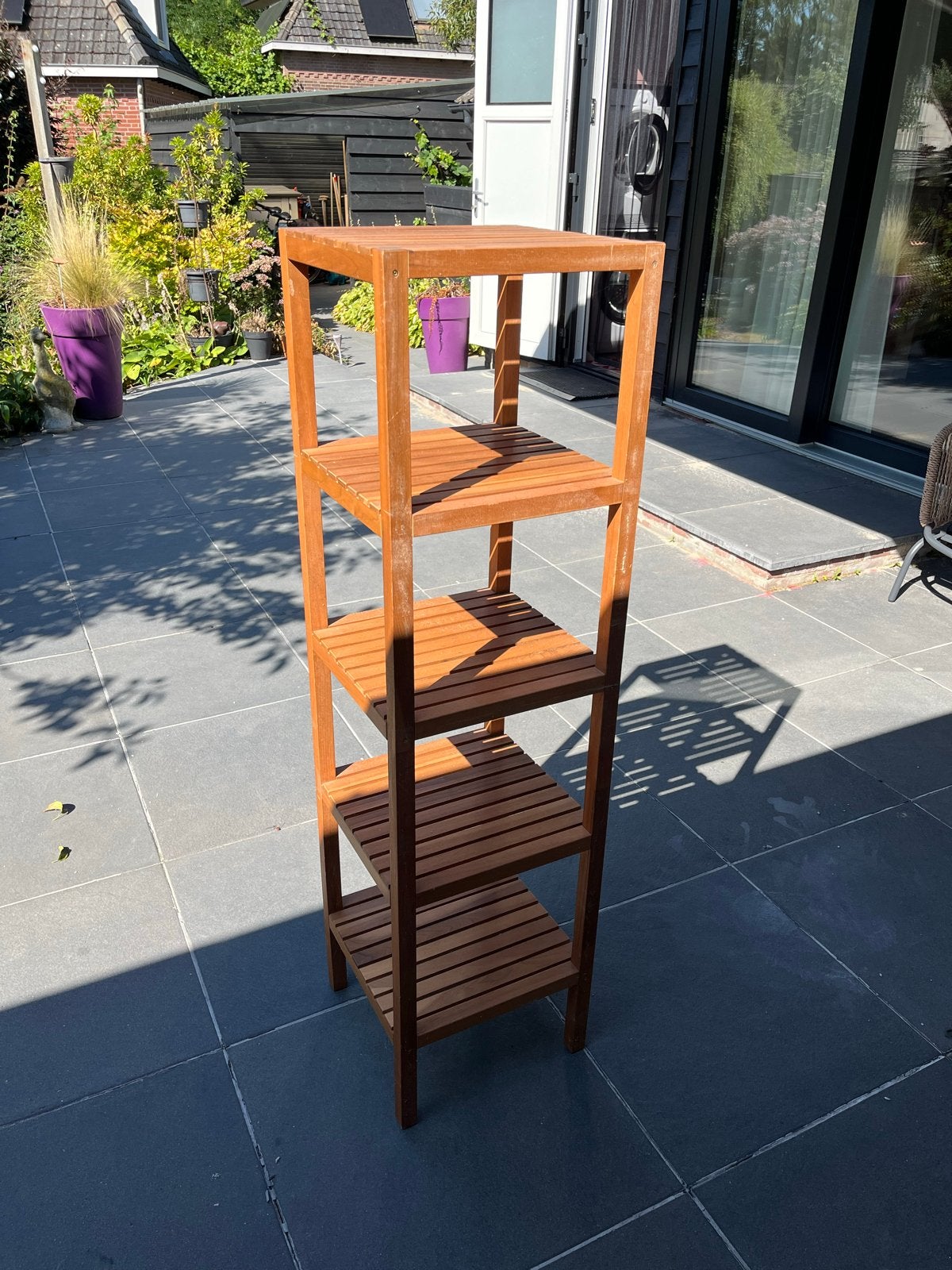 Houten opbergrek, Ophalen, (Half)hoge kast, Minder dan 50 cm, Gebruikt