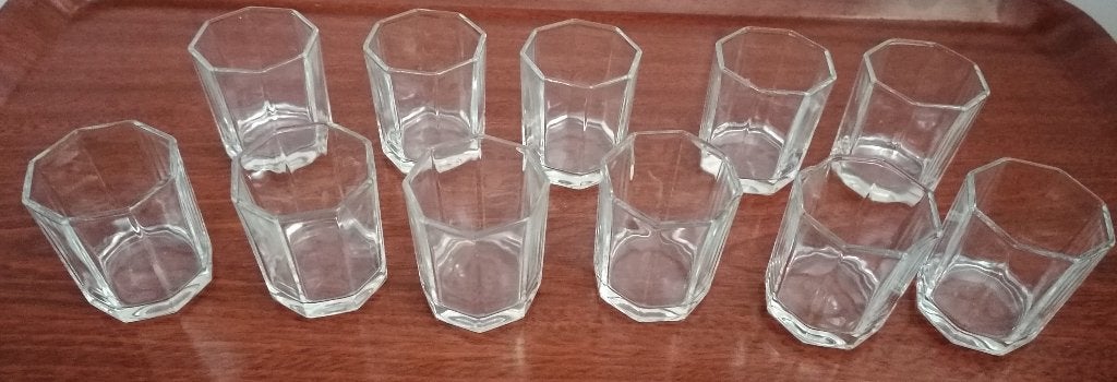 Borrel/bitterglaasjes kristal octime per stuk € 1,50, Glas of Glazen, Ophalen of Verzenden, Overige stijlen, Glas