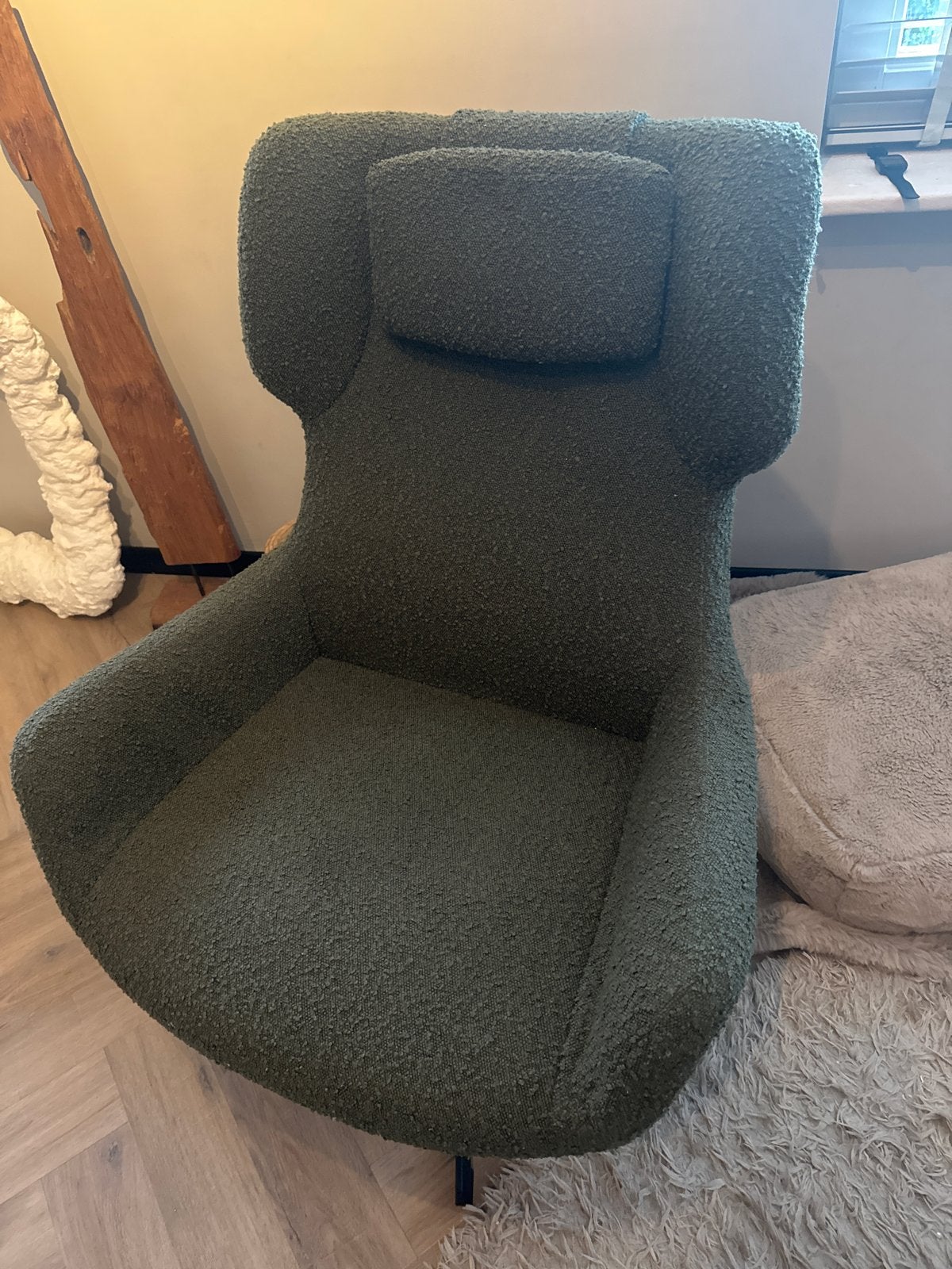 Kave Home Zalina fauteuil draaibaar - Zo goed als nieuw, Huis en Inrichting, Ophalen, 75 tot 100 cm, Zo goed als nieuw, Stof