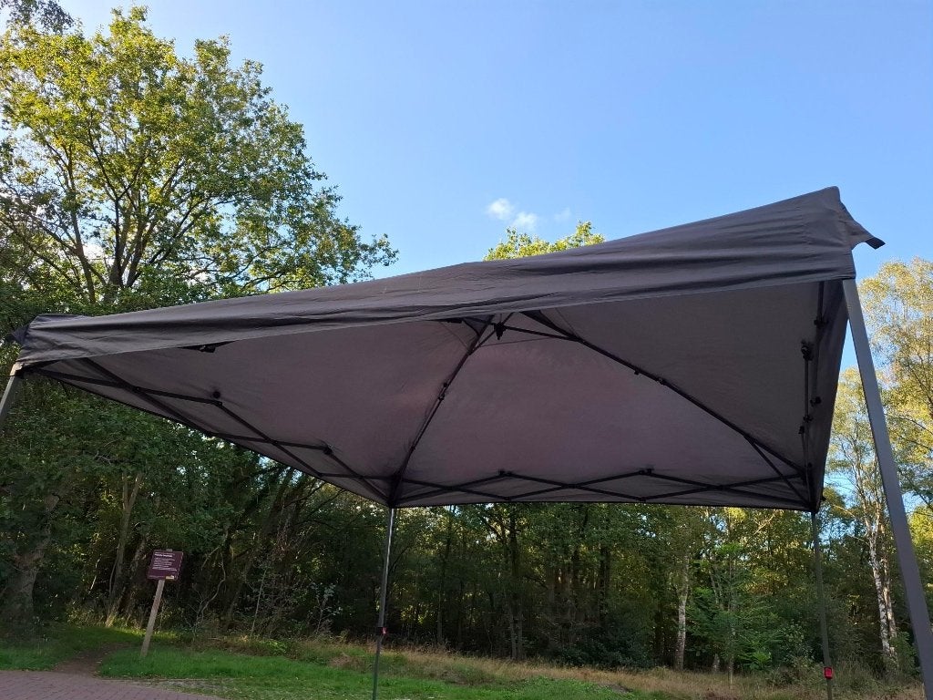 Mooie Partytent 3x3 meter Grijs, Tuin en Terras, Ophalen, Gebruikt, Minder dan 5 meter