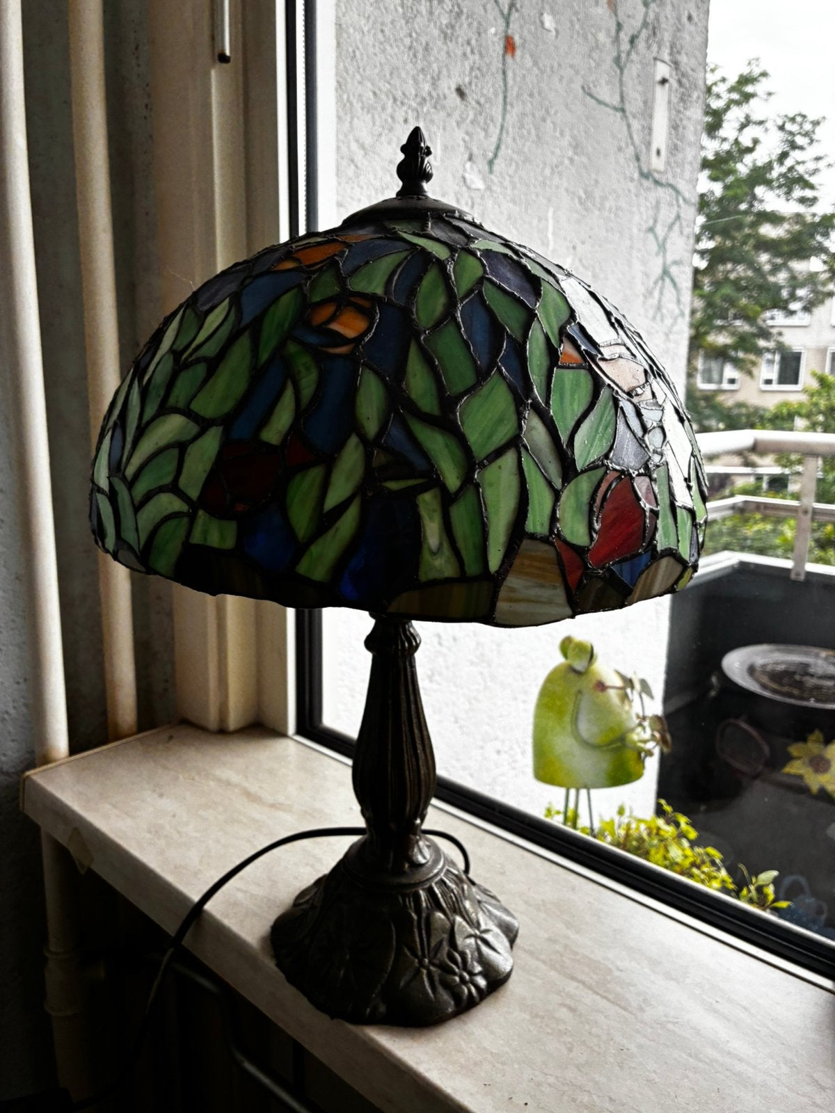 Tiffany tafellamp/schemerlamp, Ophalen, Gebruikt, Glas, Tiffany