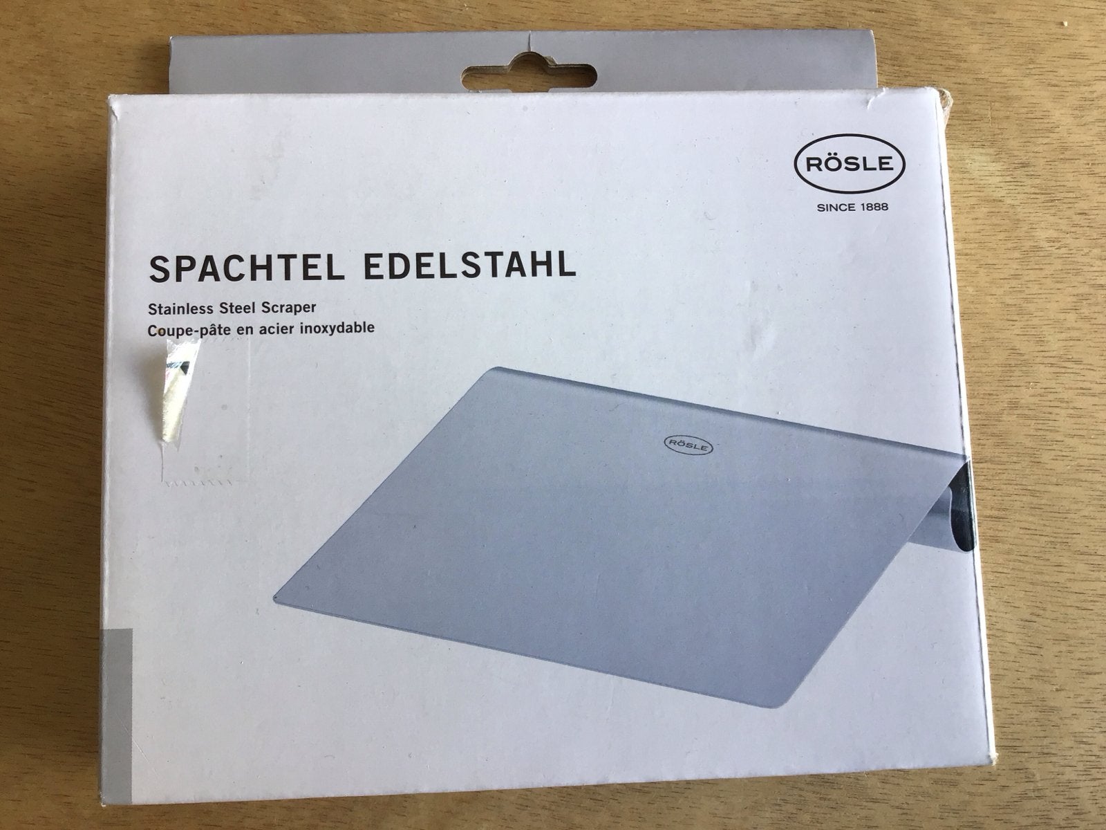 Rösle Spatel Edelstaal - Roestvrijstalen deegschraper, Huis en Inrichting, Overige typen, Ophalen of Verzenden, Metaal, Overige merken