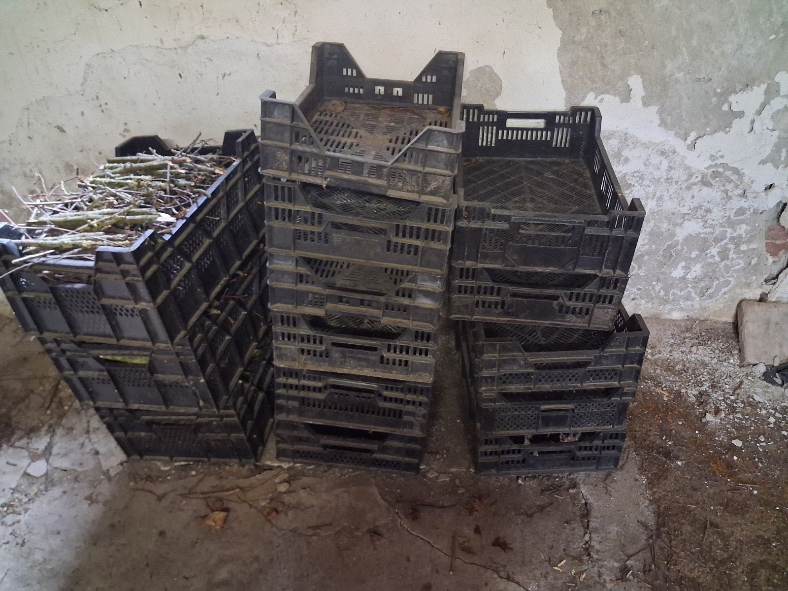 Stapelbakken, Ophalen, Kunststof, Minder dan 30 cm, Minder dan 60 cm