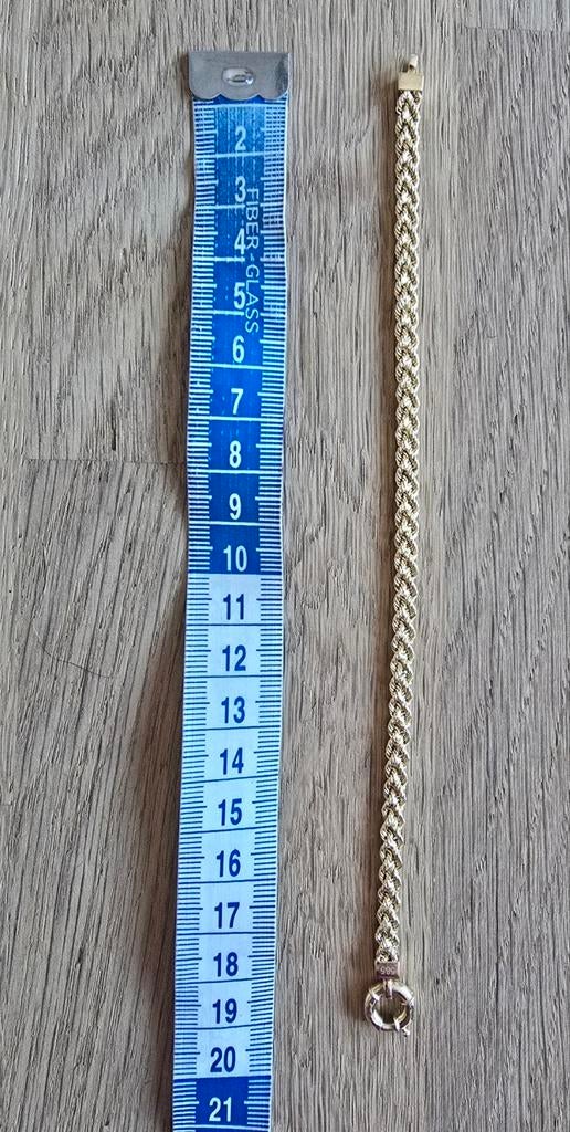 14K gouden armband 19 cm, Ophalen of Verzenden, Nieuw, Goud, Goud
