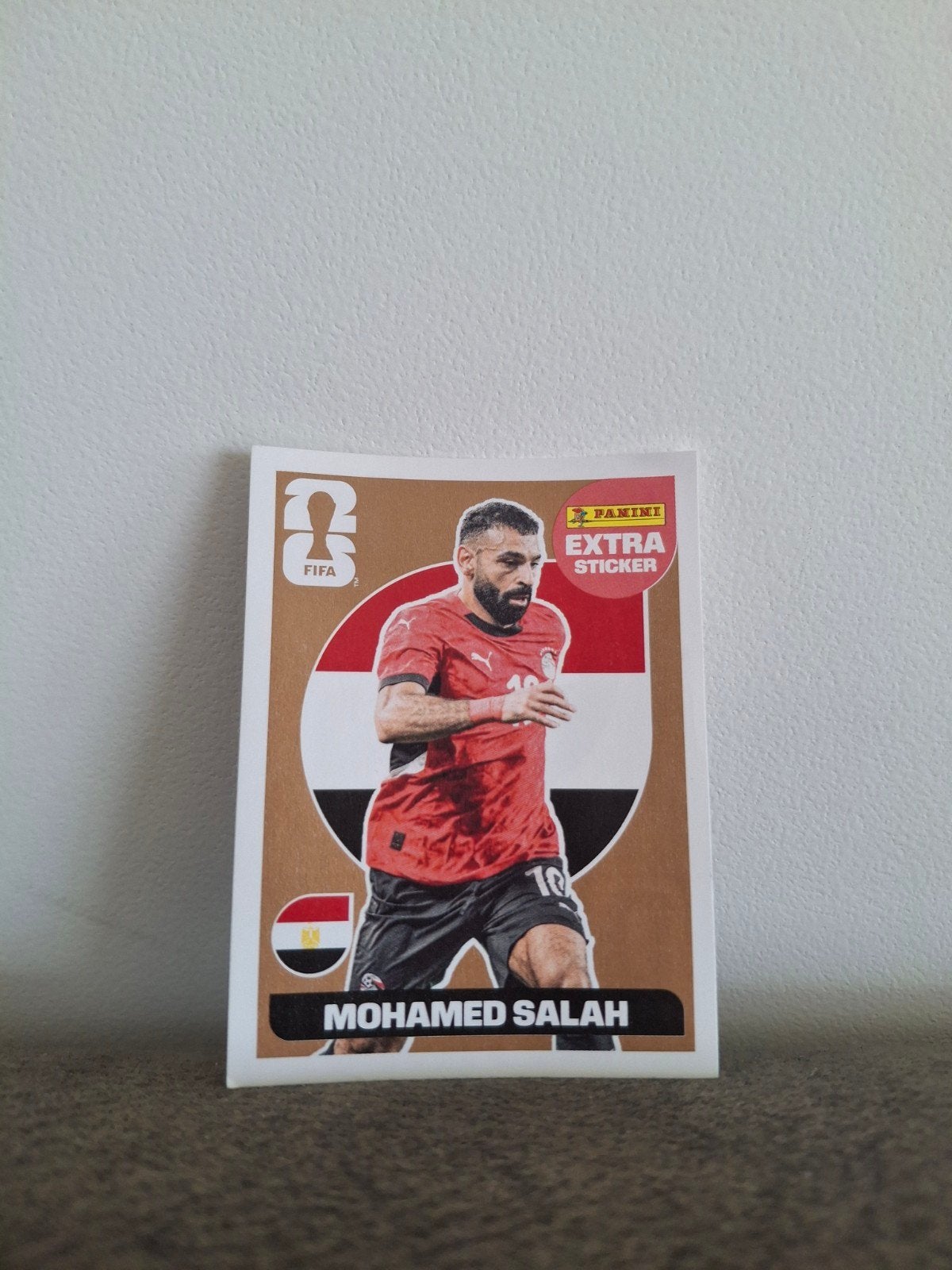 Extra panini sticker wk 2026 bronze Salah Egypte, Ophalen of Verzenden, Nieuw, Sport