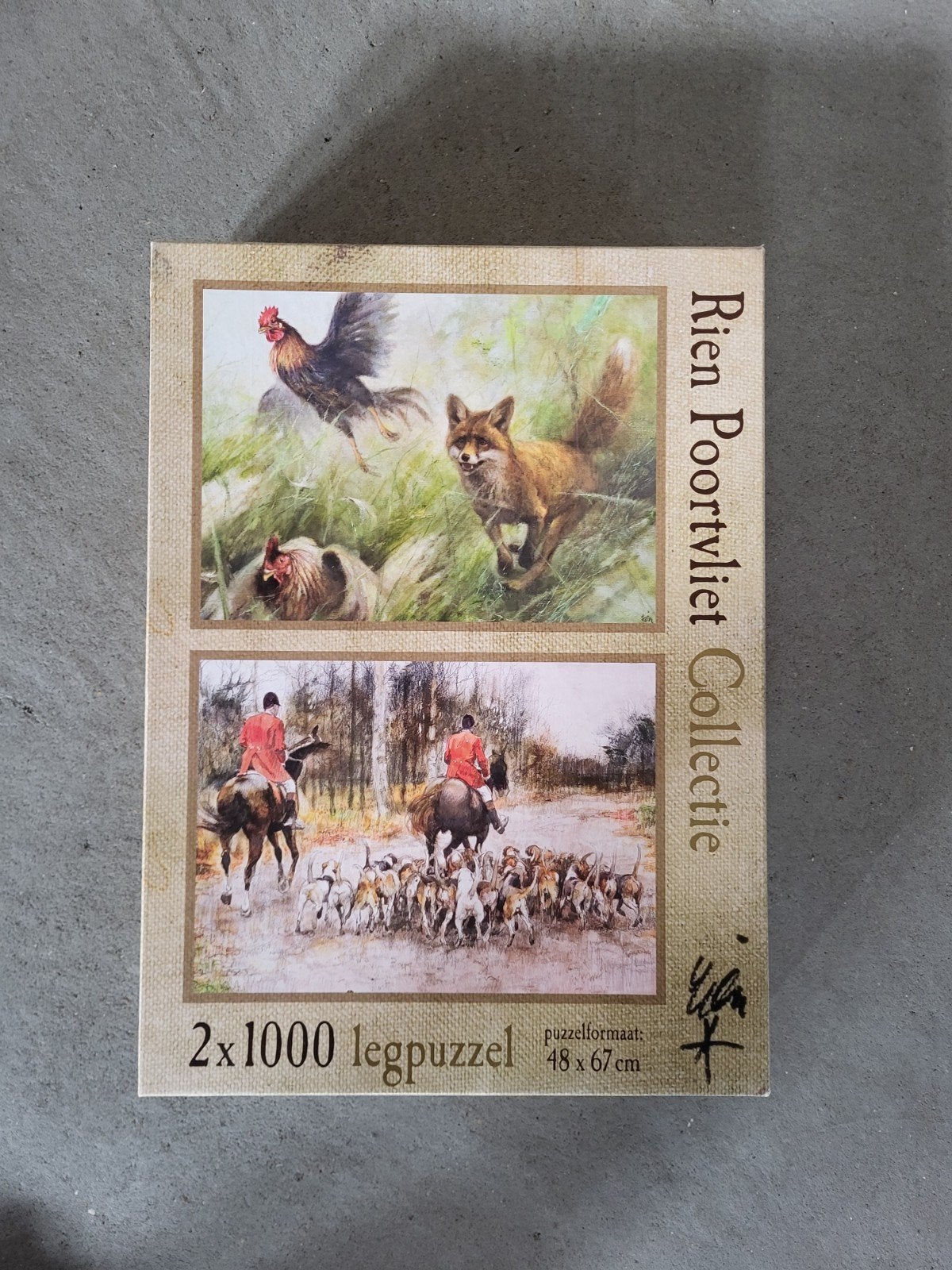 Rien Poortvliet Collectie 2x1000 Legpuzzel, Hobby en Vrije tijd, Een of twee spelers, Ophalen of Verzenden, Gebruikt