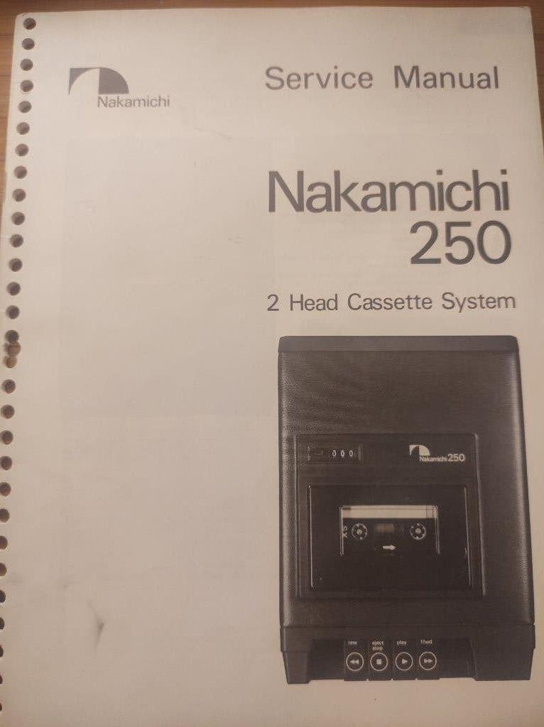 Nakamichi 250 orginele service manual, Verzenden, Enkel, Overige merken