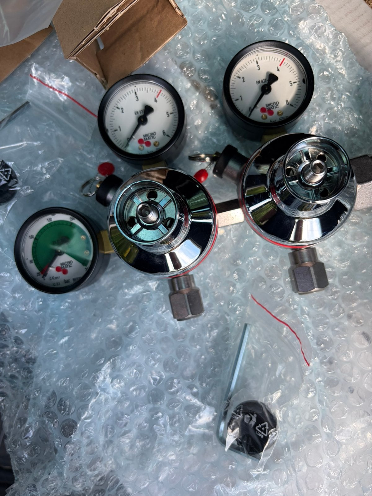 Micro Matic dubbele reduceer co2 koolzuur meter, Ophalen of Verzenden, Nieuw, Overige merken