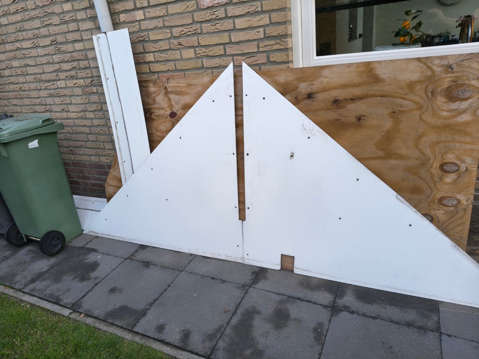 Gratis Trespa platen RAL9010 6mm, Doe-het-zelf en Verbouw, Ophalen, Gebruikt, Minder dan 25 mm, Overige typen