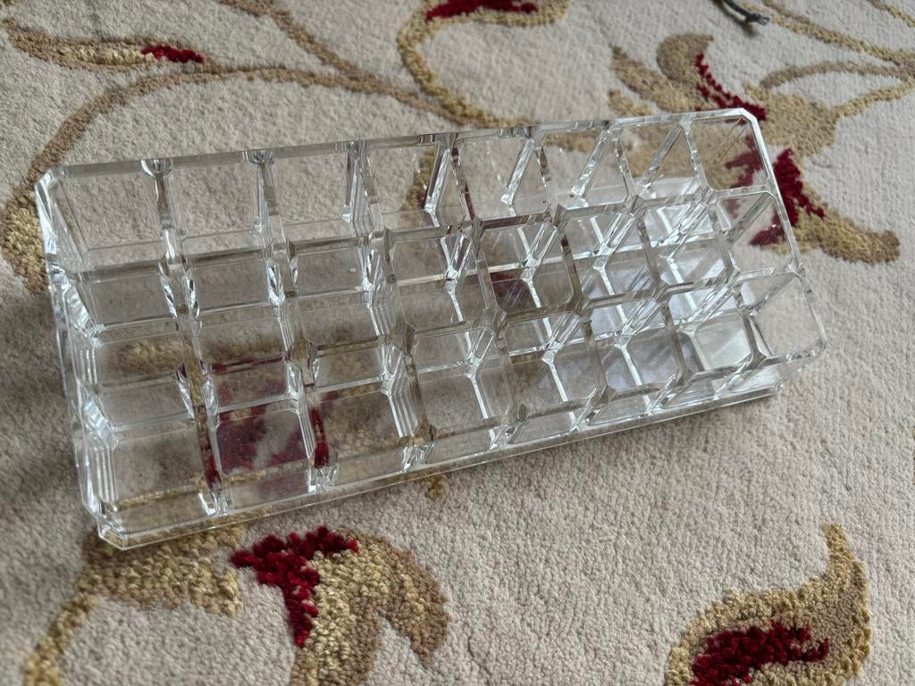 Transparante make-up organizer, Ophalen, Zo goed als nieuw, Wit, Hardcase
