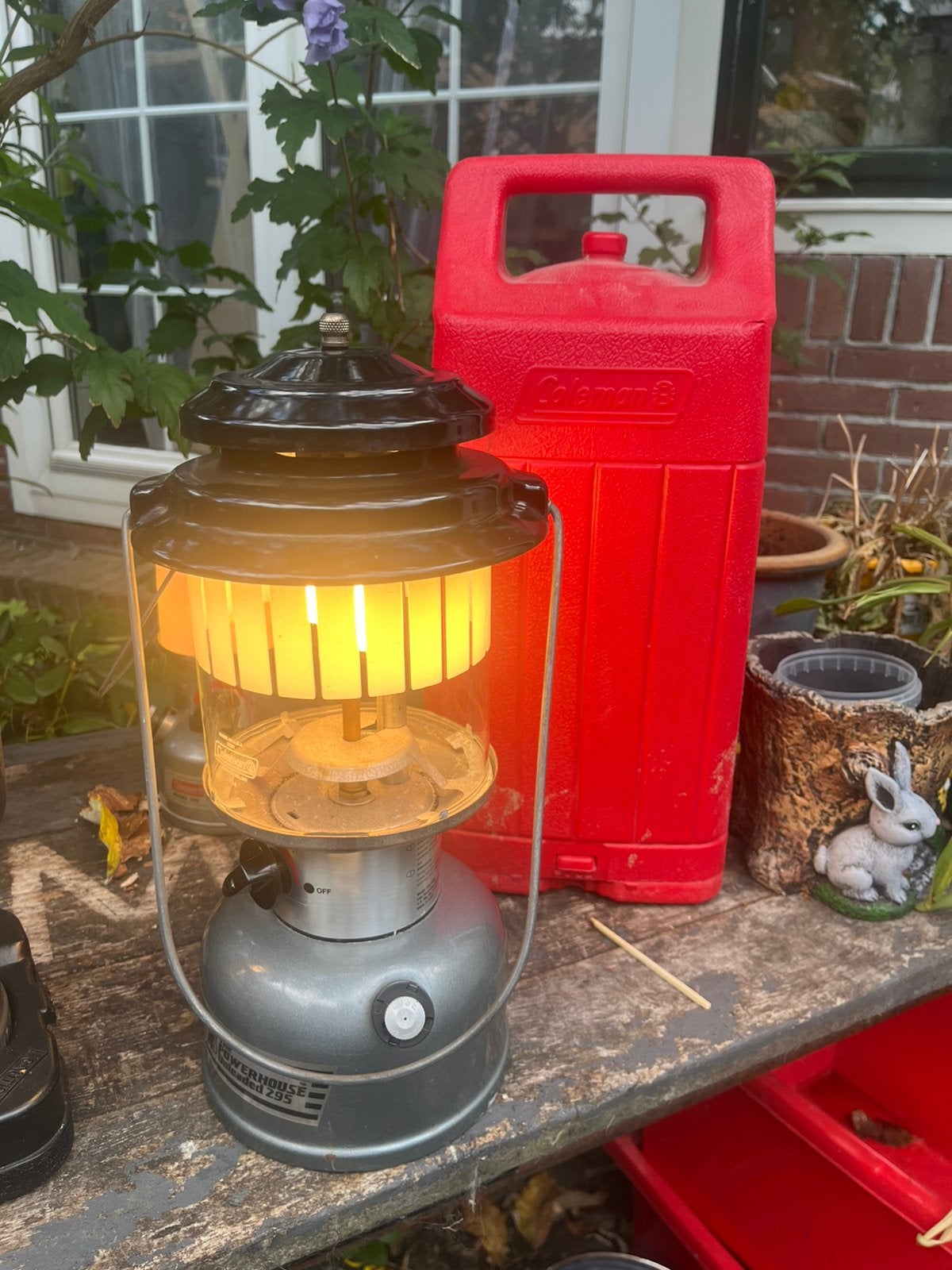 Coleman powerhouse 295 druklamp benzinelamp vislamp, Ophalen of Verzenden, Gebruikt