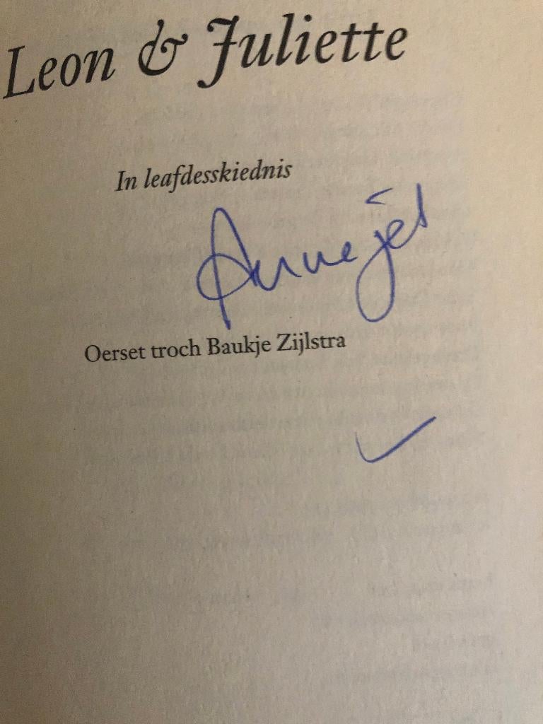 Boekenweek 2020 Annejet van der Zijl Leon en Juliette. Fries, Ophalen of Verzenden, Nieuw, Annejet van der Zijl