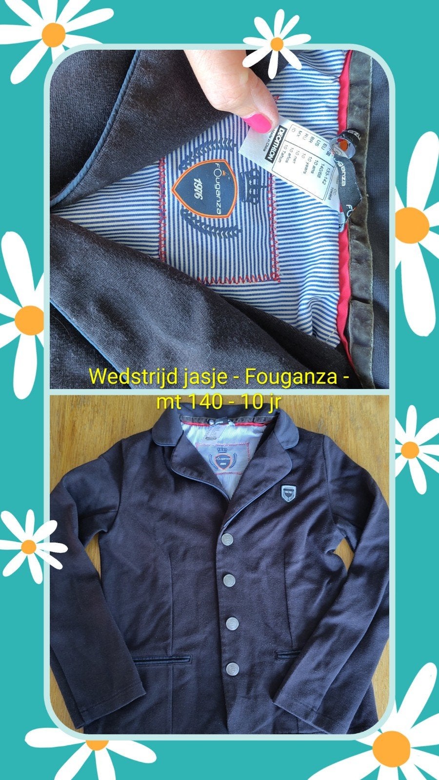 wedstrijdkleding rijbroek jasje 140 -152, Dieren en Toebehoren, Gebruikt, Kinderen, Dressuur, Ophalen of Verzenden