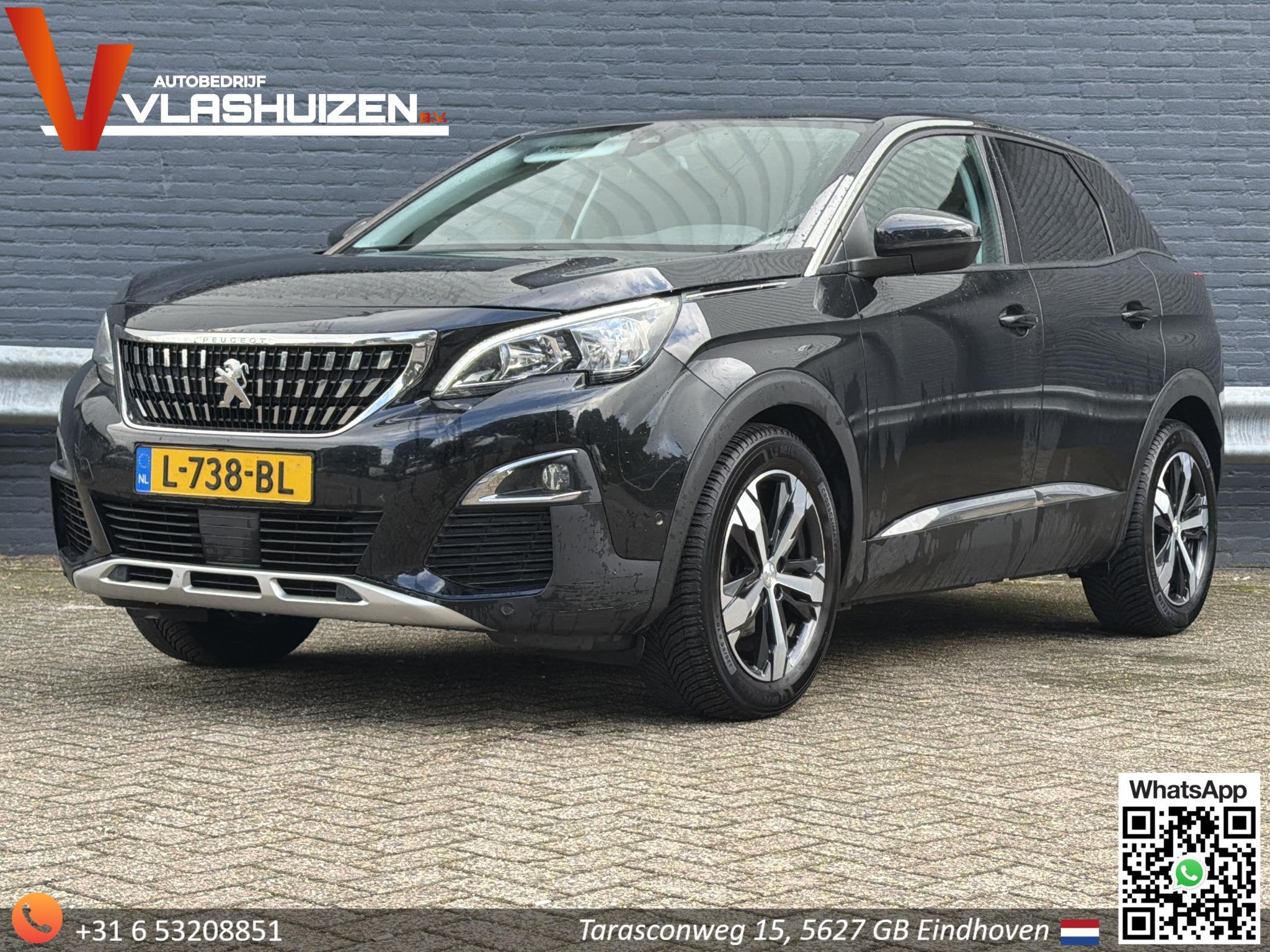 Peugeot 3008 1.2 PureTech Crossway | Cruise | Climate | Navi, Auto's, Voorwielaandrijving, Gebruikt, 1199 cc, Zwart
