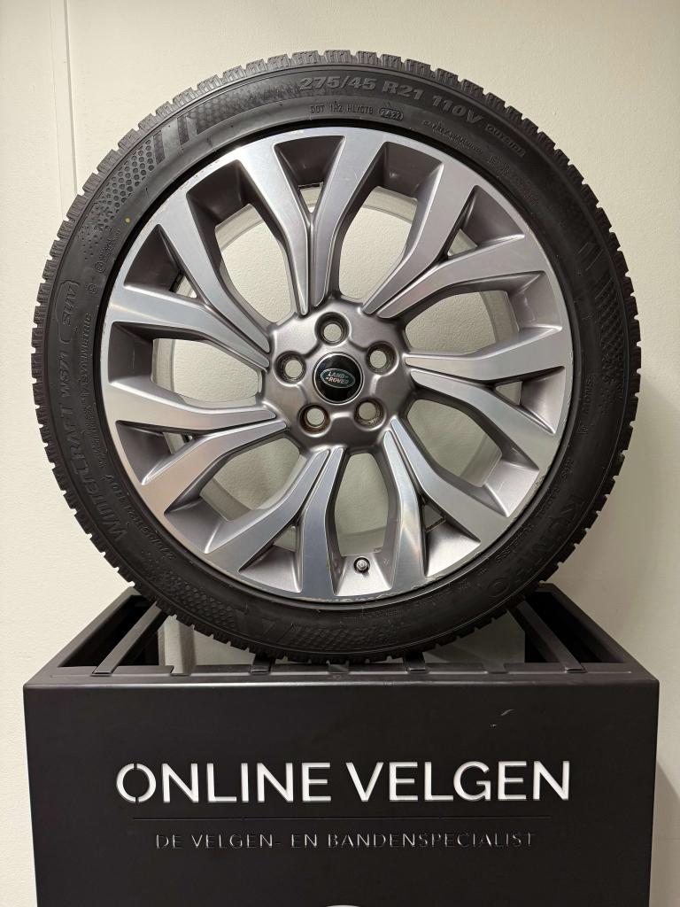 Set 21 inch Originele Landrover 5x120 velgen Range Rover, Niet ingevuld, Gebruikt, 275 mm, Banden en Velgen